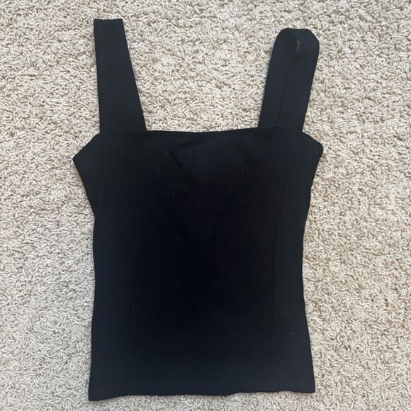 Reformation Square Neck Tank Top worn once Black Size XS - Picture 1 of 4